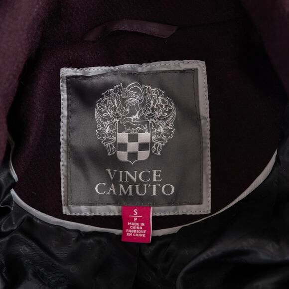 Vince Camuto Women Double-Breasted Long Wool Coat Port Size S - Picture 7 of 9